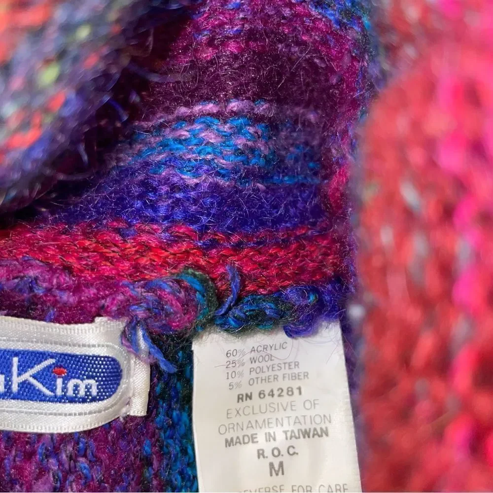 Mariea Kim vintage turtleneck colorful sweater